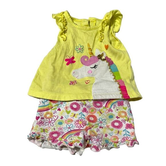 Kids Headquarters Girl’s Flower/ Unicorn Outfit Size 18 Month - Picture 1 of 9